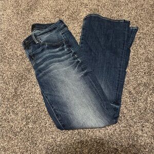 Buckle black bootcut jeans